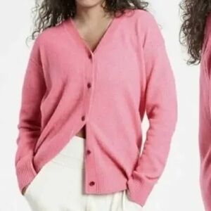Athleta Westlake Cardigan Sweater extra fine merino wool blend size L NWT